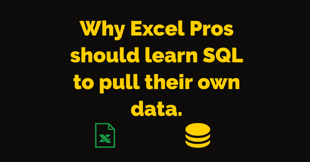 Pull SQL Data for Excel