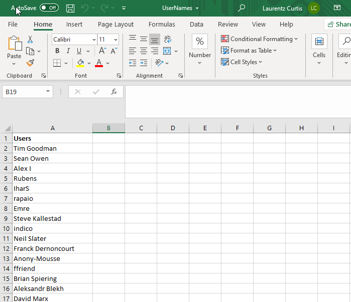 Excel File